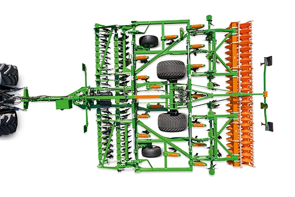 Thumbnail for Top-down technical layout of Ceus 6000-2TX Super showcasing full implement configuration.